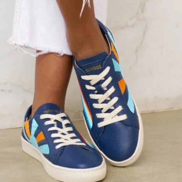 NEW SOLUDOS Leather Ibiza Platform Sneakers white for women 257 4T2 - Picture 7 of 9